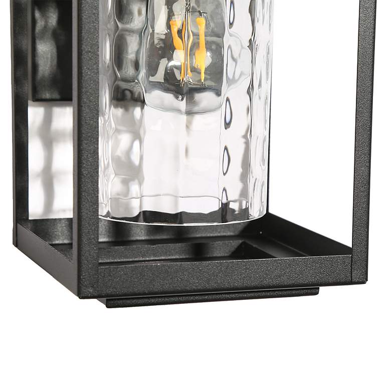 Image 4 Theoa 13.2 inch High Black and Gold Glass Outdoor Light more views