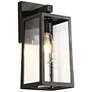 1_Theoa 5.9" Wide Black 1-Light Outdoor Wall Light