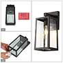 6_Theoa 5.9" Wide Black 1-Light Outdoor Wall Light more views