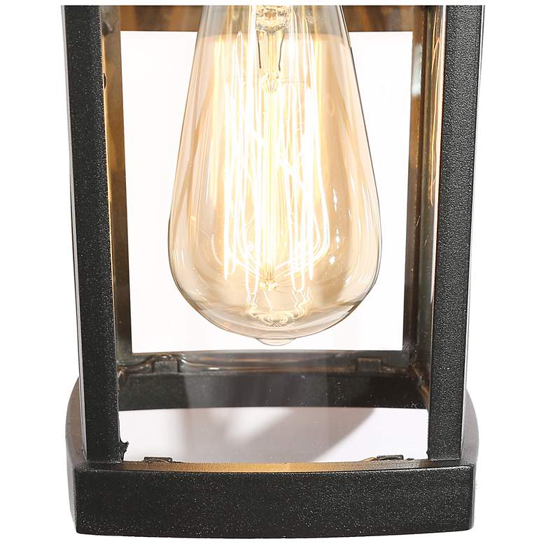 Image 4 Theoa Theoa 10.2" High Black Glass Outdoor Wall Light Set of 2 more views