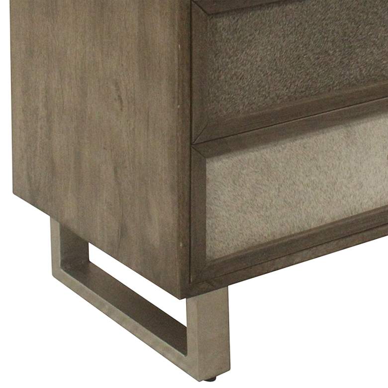 Image 3 Theodore 32" Wide Cow Hide Leather 3-Drawer Accent Chest more views
