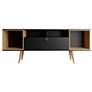 Theodore 62.99 TV Stand in Black and Cinnamon