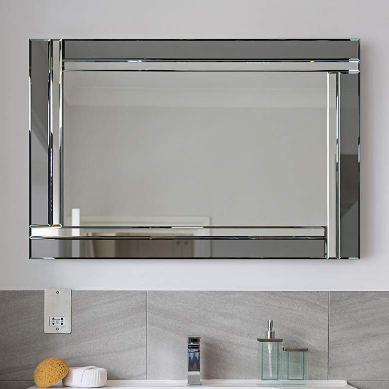 Image 2 Theodore Charcoal Gray 24" x 36" Rectangular Wall Mirror