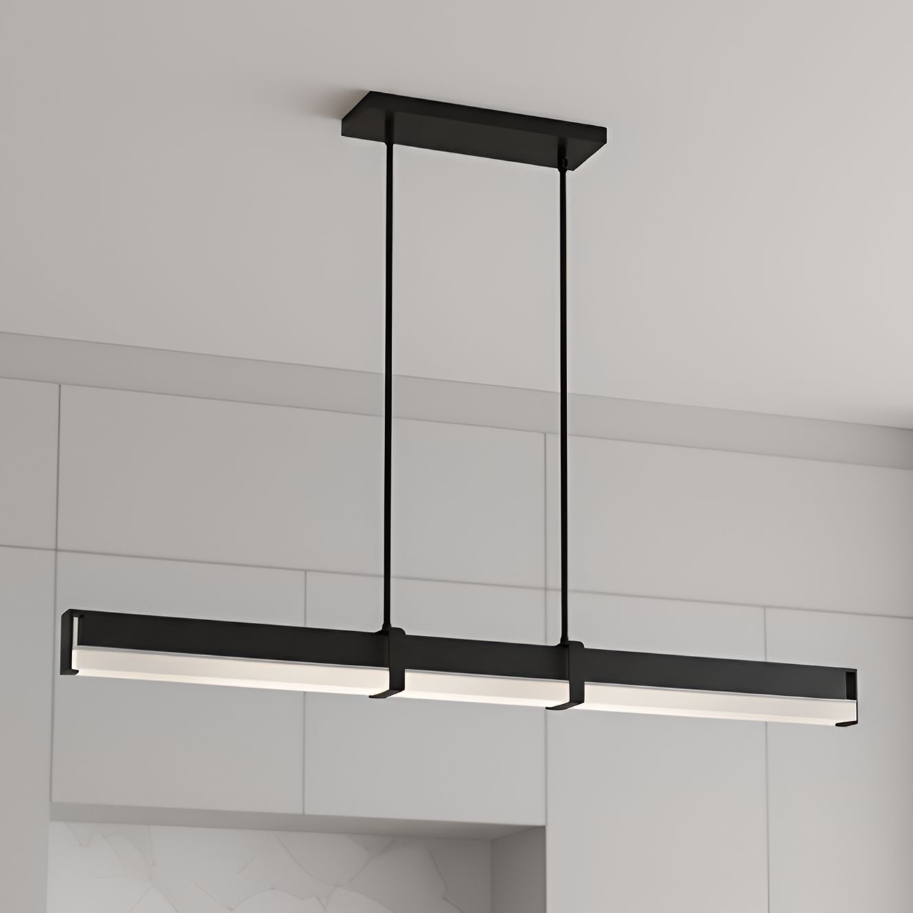 Thumbnail1 of Theodore Integrated LED Matte Black Island Light with CCT Switch