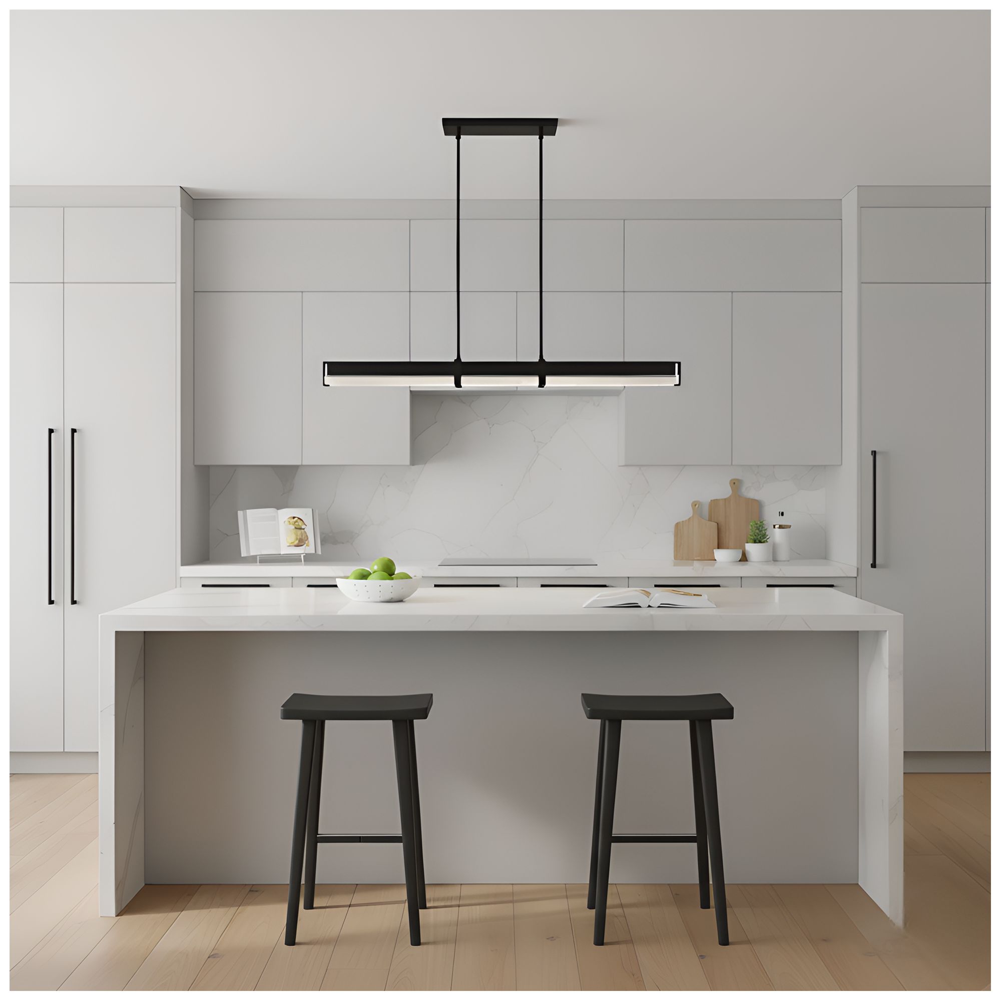 Theodore Integrated LED Matte Black Island Light with CCT Switch