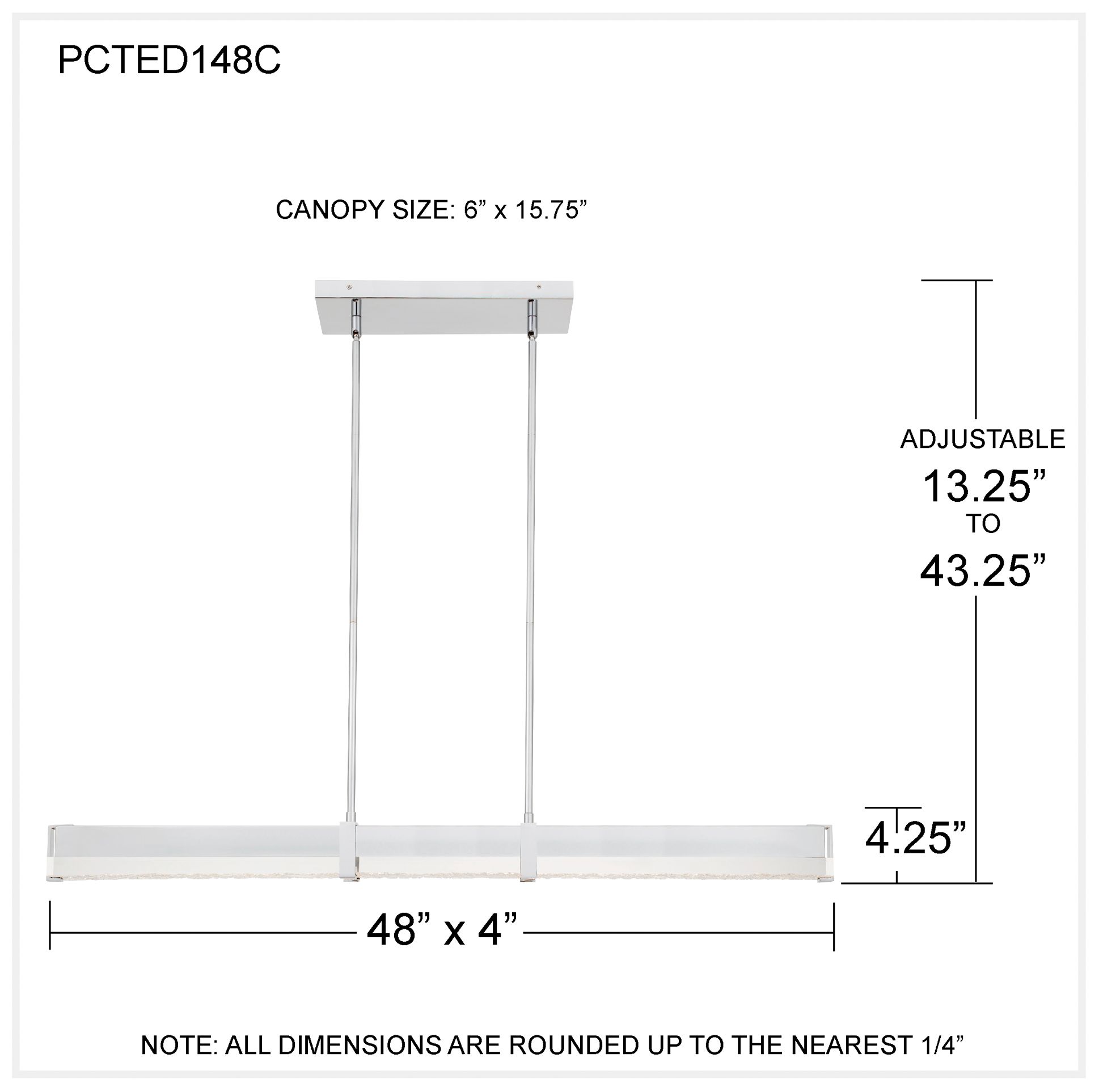 Theodore Integrated LED Polished Chrome Island Light with CCT Switch