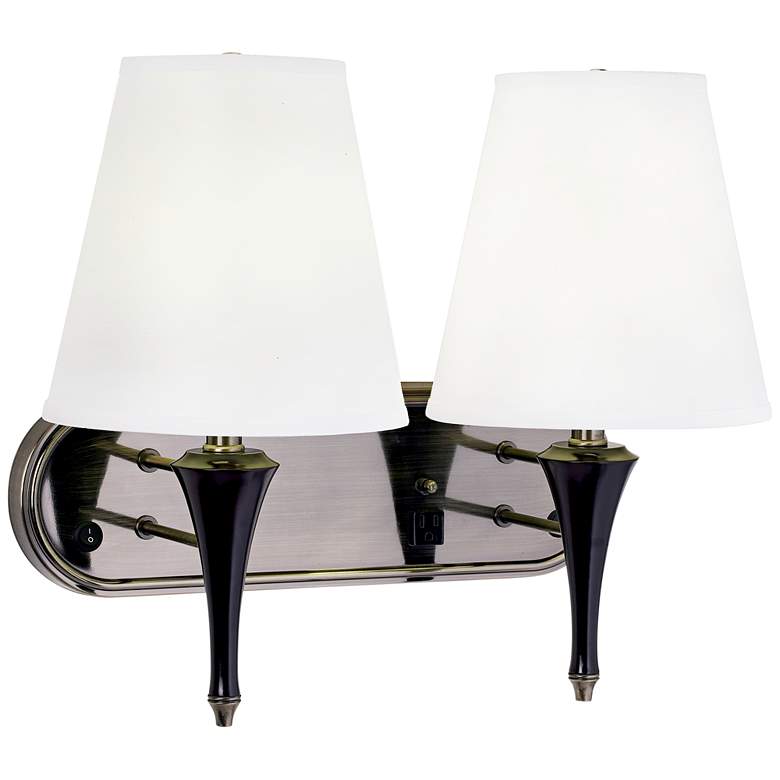 Image 1 Therese 19" High Antique Brass 2 Light Wall Sconce