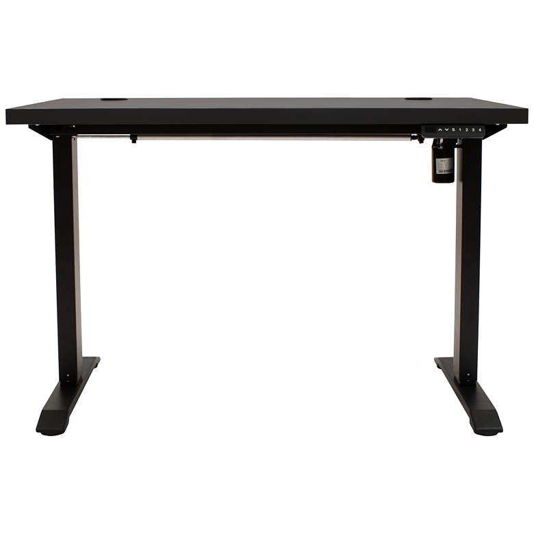 Image 3 Thermal Fused Black 47" Wide Adjustable Electric Lift Desk