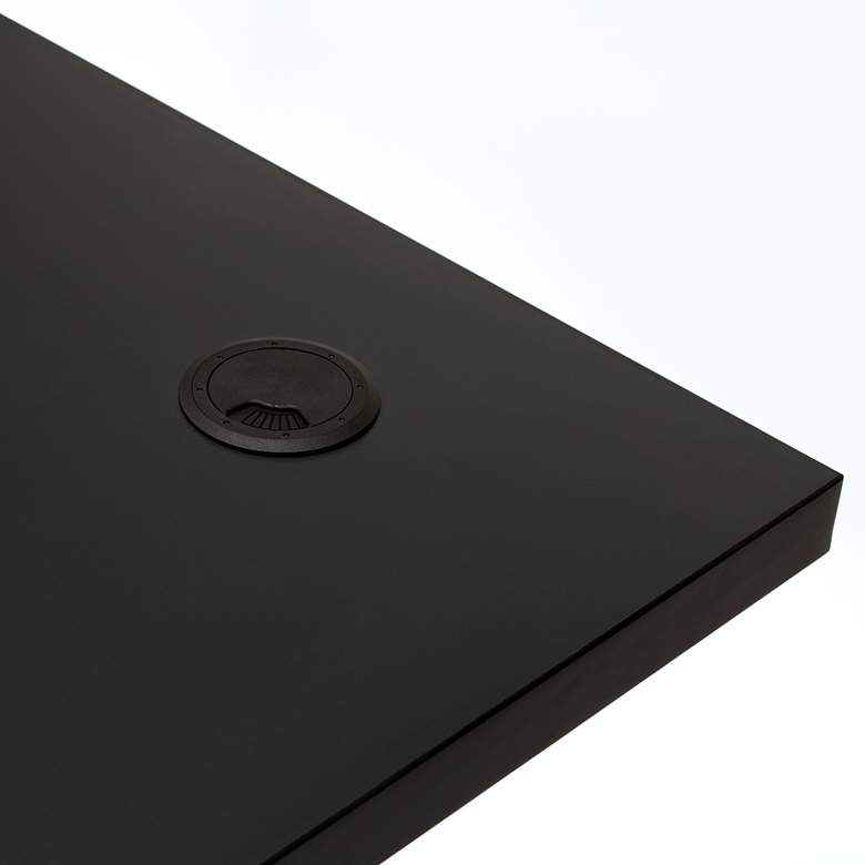 Image 4 Thermal Fused Black 47" Wide Adjustable Electric Lift Desk more views