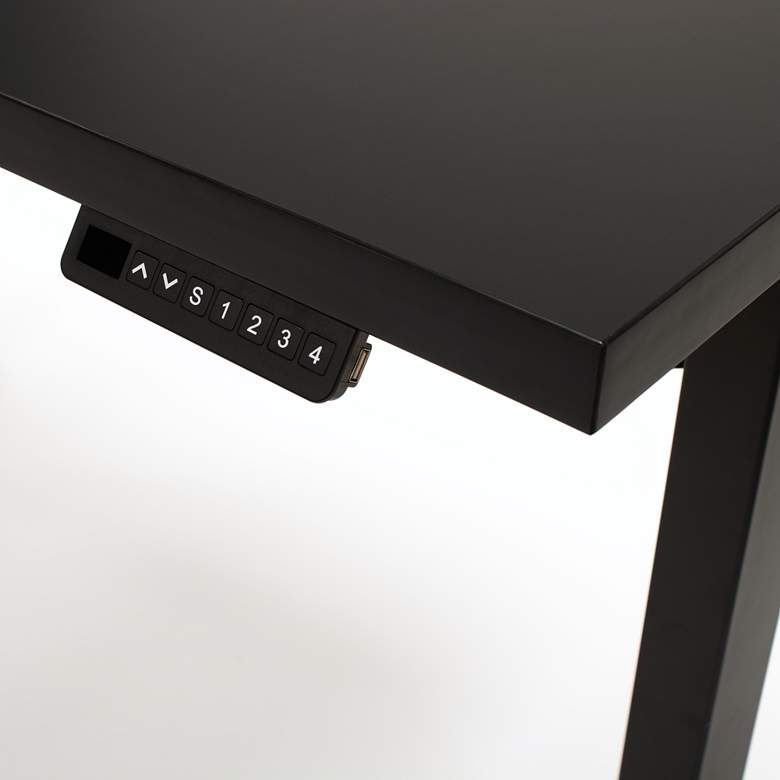 Image 6 Thermal Fused Black 47" Wide Adjustable Electric Lift Desk more views