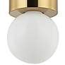 Thumbnail2 of Theron 4.75" Wide Globe Aged Brass Flush Mount more views