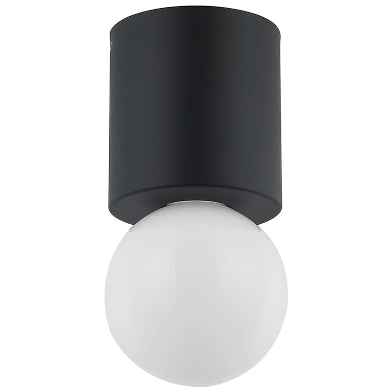Image 2 Theron 4.75" Wide Globe Matte Black Flush Mount