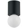 2_Theron 4.75" Wide Globe Matte Black Flush Mount
