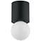Theron 4.75" Wide Globe Matte Black Flush Mount