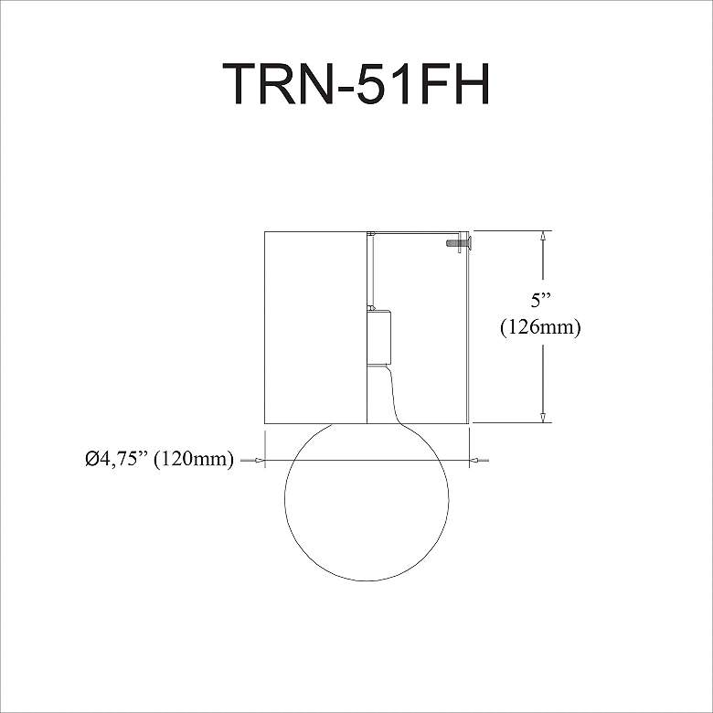 Image 3 Theron 4.75" Wide Globe Matte Black Flush Mount more views