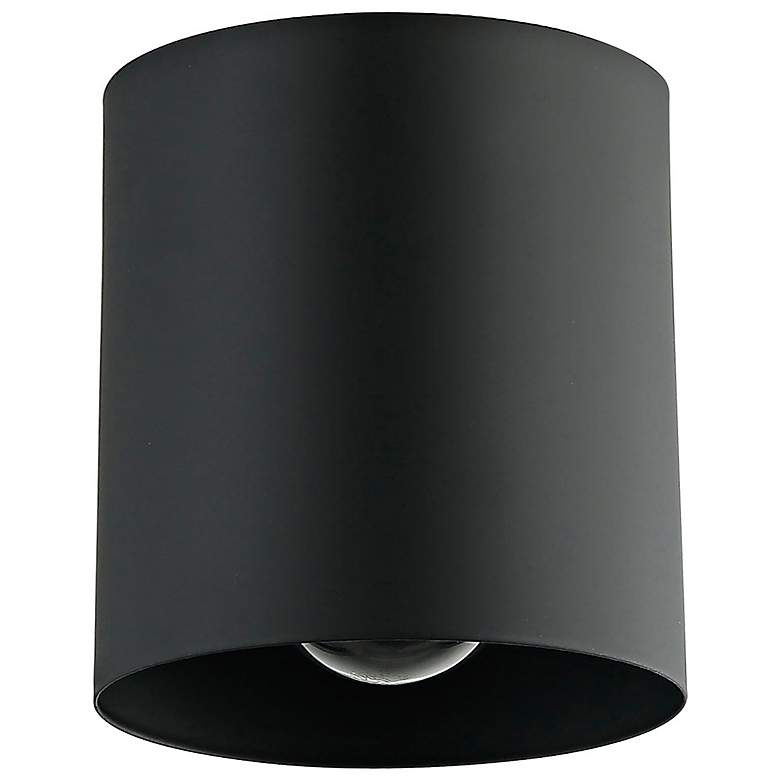 Image 1 Theron 4.75" Wide Matte Black Flush Mount