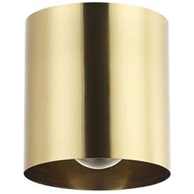 Image1 of Theron 4 3/4" Wide Aged Brass Ceiling Light