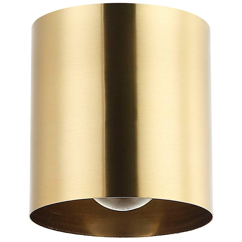 Image 2 Theron 4 3/4" Wide Aged Brass Ceiling Light