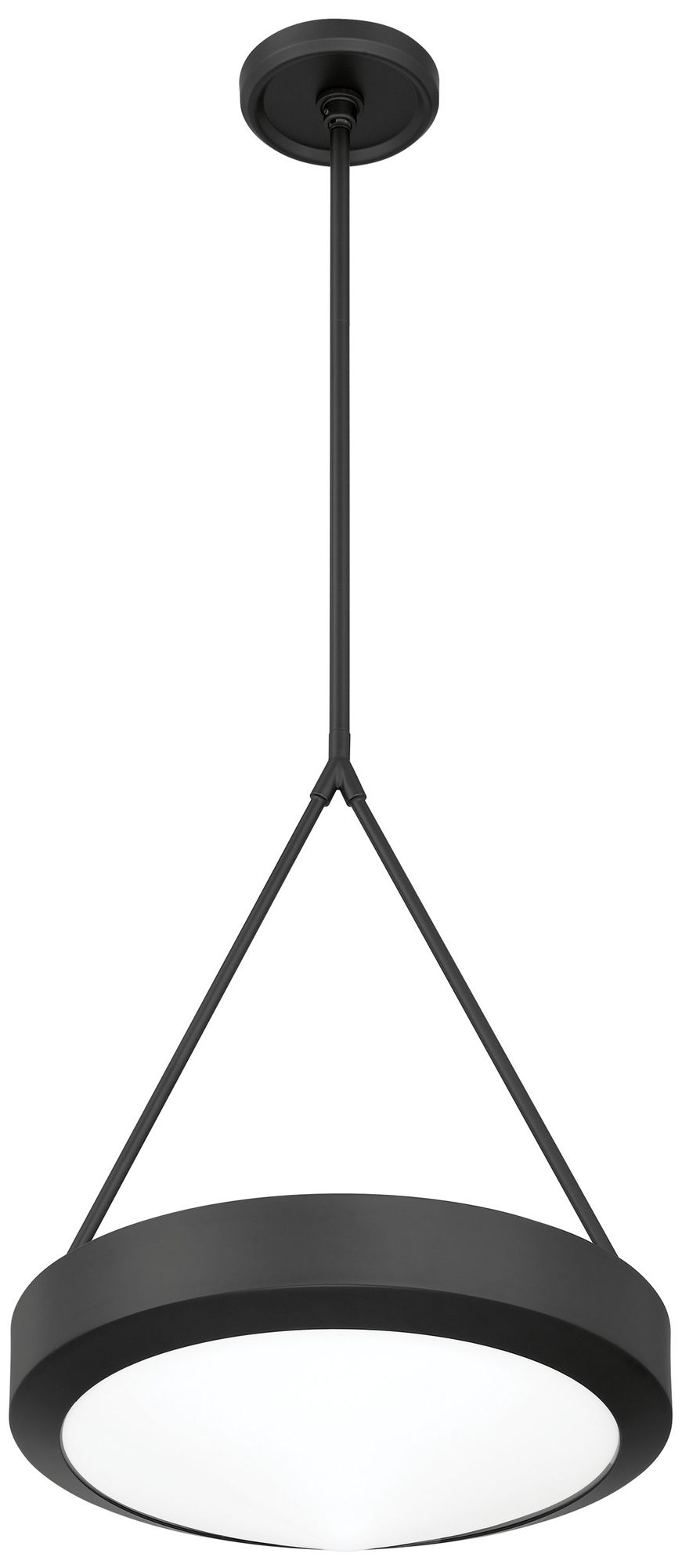 Image 3 Thesis Agate 15" 3 Light Matte Black Pendant Light with Opal Glass Shade more views