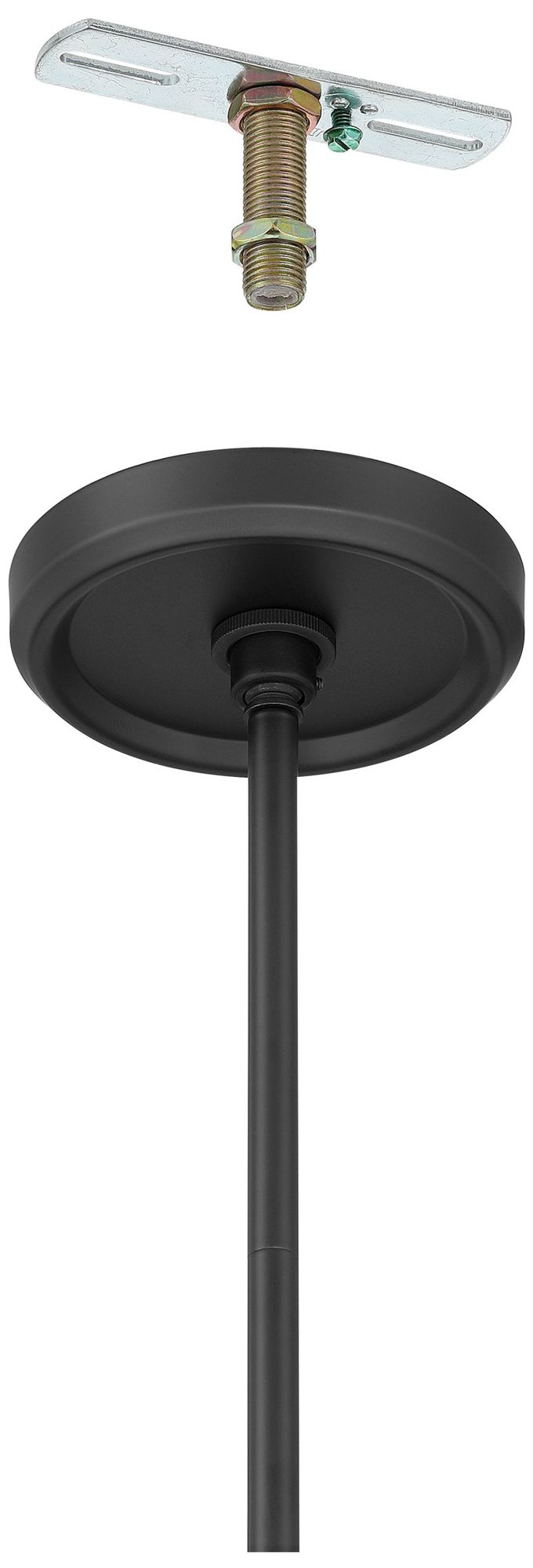 Image 5 Thesis Agate 15" 3 Light Matte Black Pendant Light with Opal Glass Shade more views