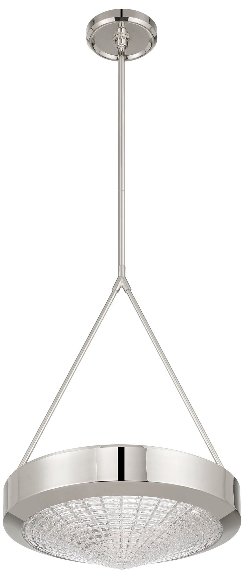 Image 3 Thesis Agate 15" 3 Light Polished Nickel Pendant Light more views