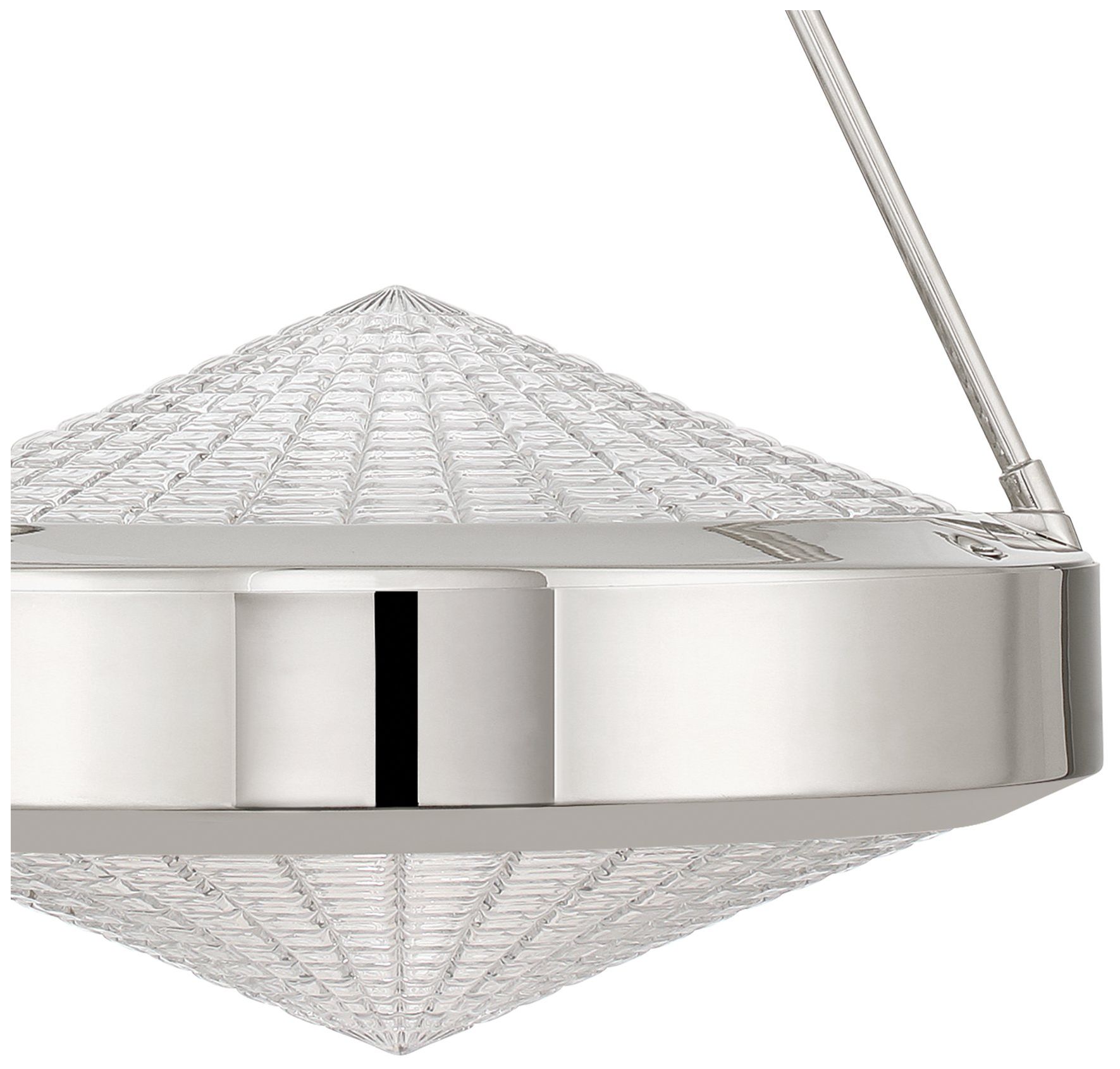 Image 4 Thesis Agate 15" 3 Light Polished Nickel Pendant Light more views