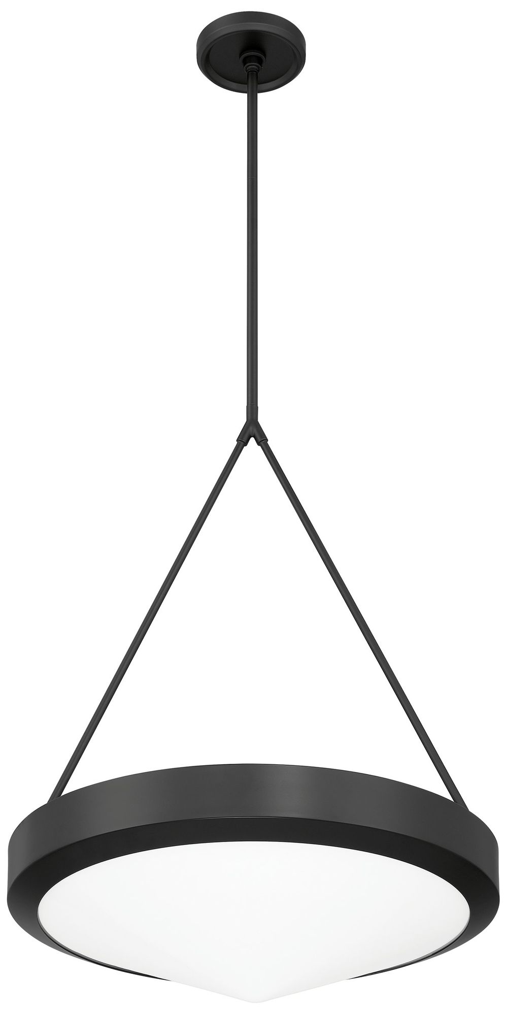 Image 3 Thesis Agate 20" 4 Light Matte Black Pendant Light with Opal Glass Shade more views