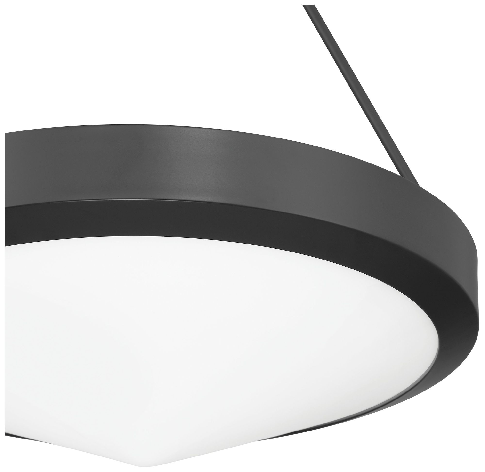 Image 4 Thesis Agate 20" 4 Light Matte Black Pendant Light with Opal Glass Shade more views