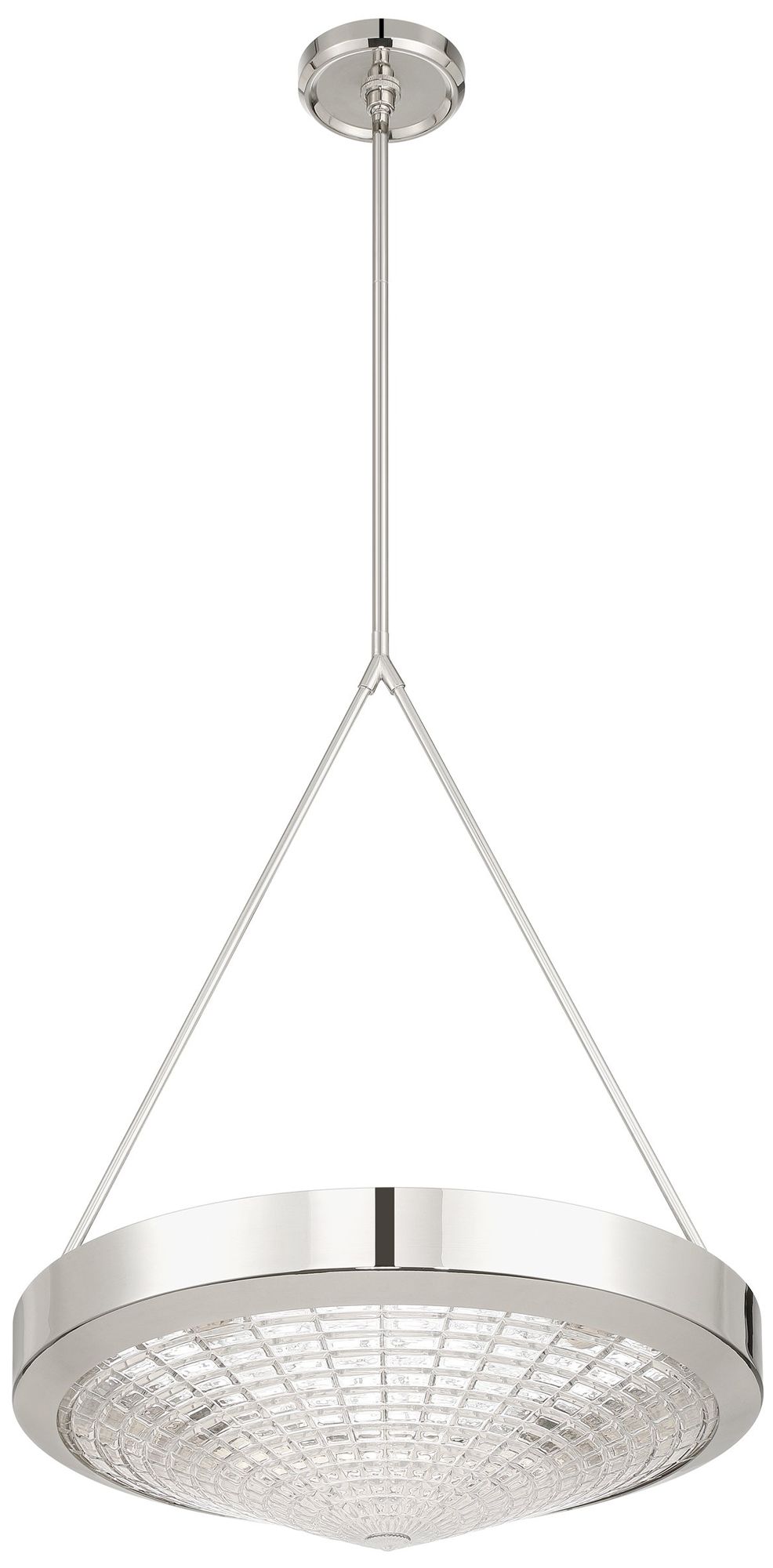 Image 3 Thesis Agate 20" 4 Light Polished Nickel Pendant Light more views