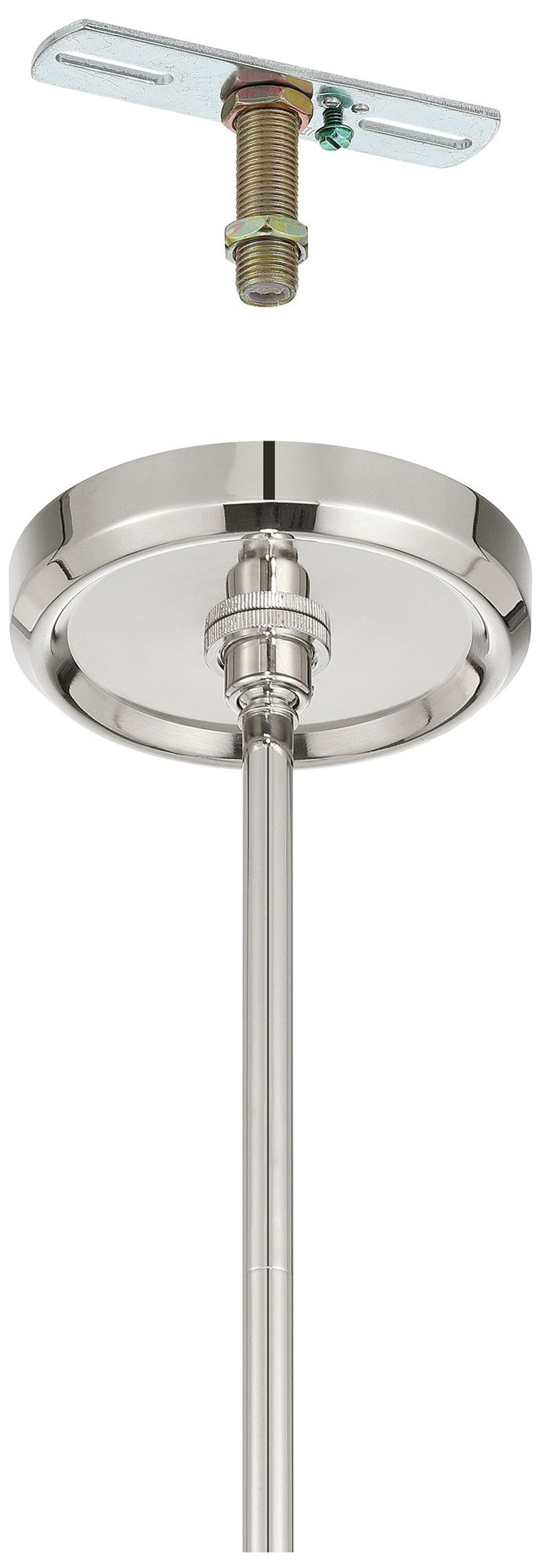 Image 5 Thesis Agate 20" 4 Light Polished Nickel Pendant Light more views