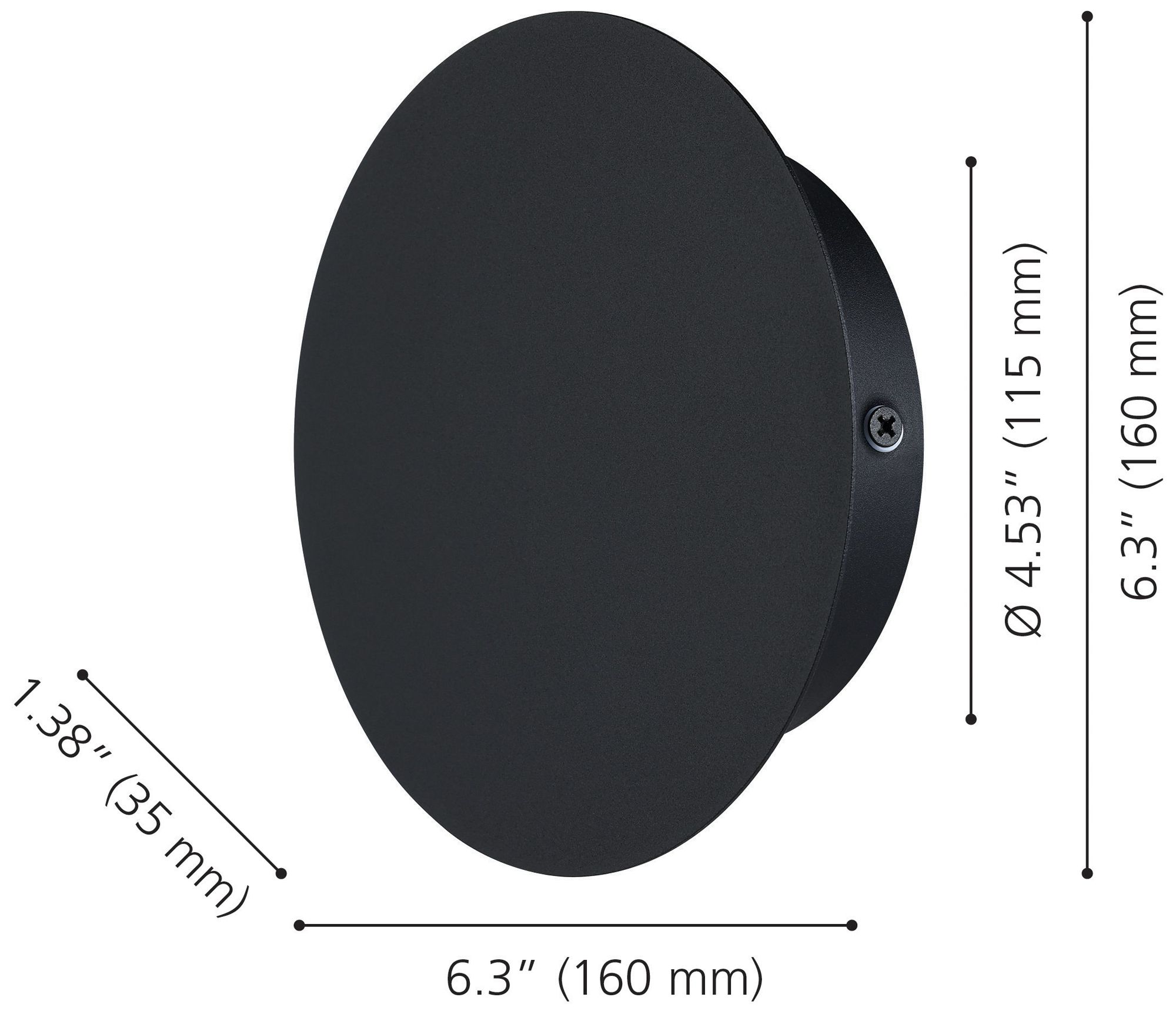 Image 3 Thesis Alamilo 6 inch 1-light Black LED Exterior Wall Sconce more views