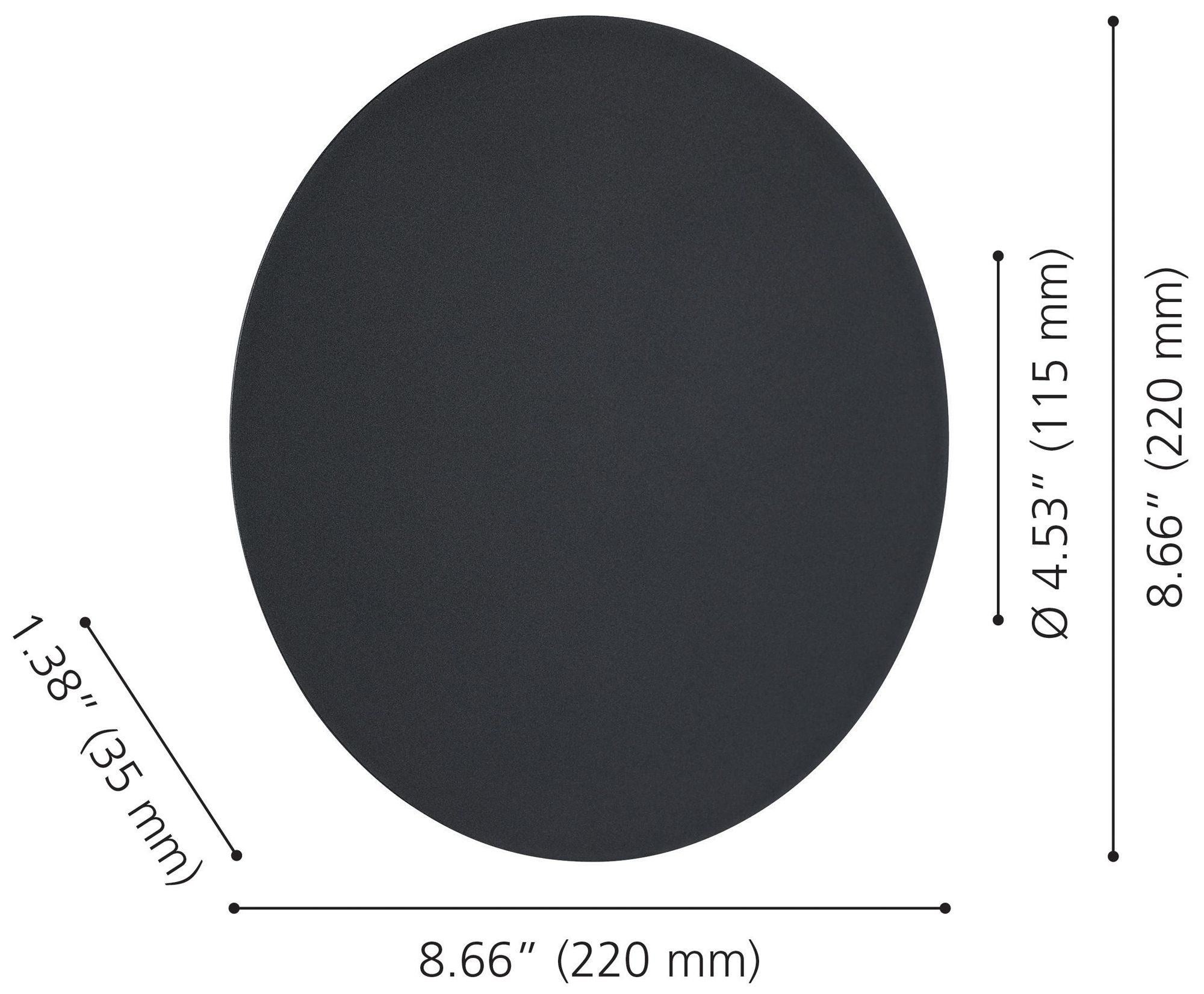 Image 3 Thesis Alamilo 8 inch 1-light Black LED Exterior Wall Sconce more views
