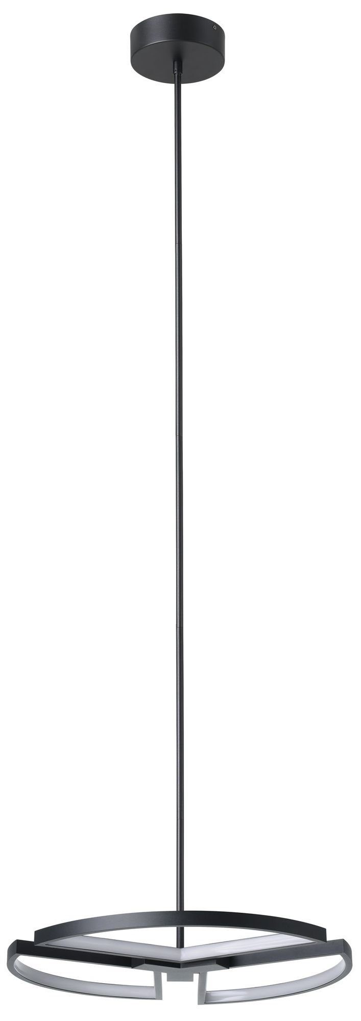 Image 3 Thesis Alfie 20" 3 Light Textured Black 3CCT LED Chandelier more views