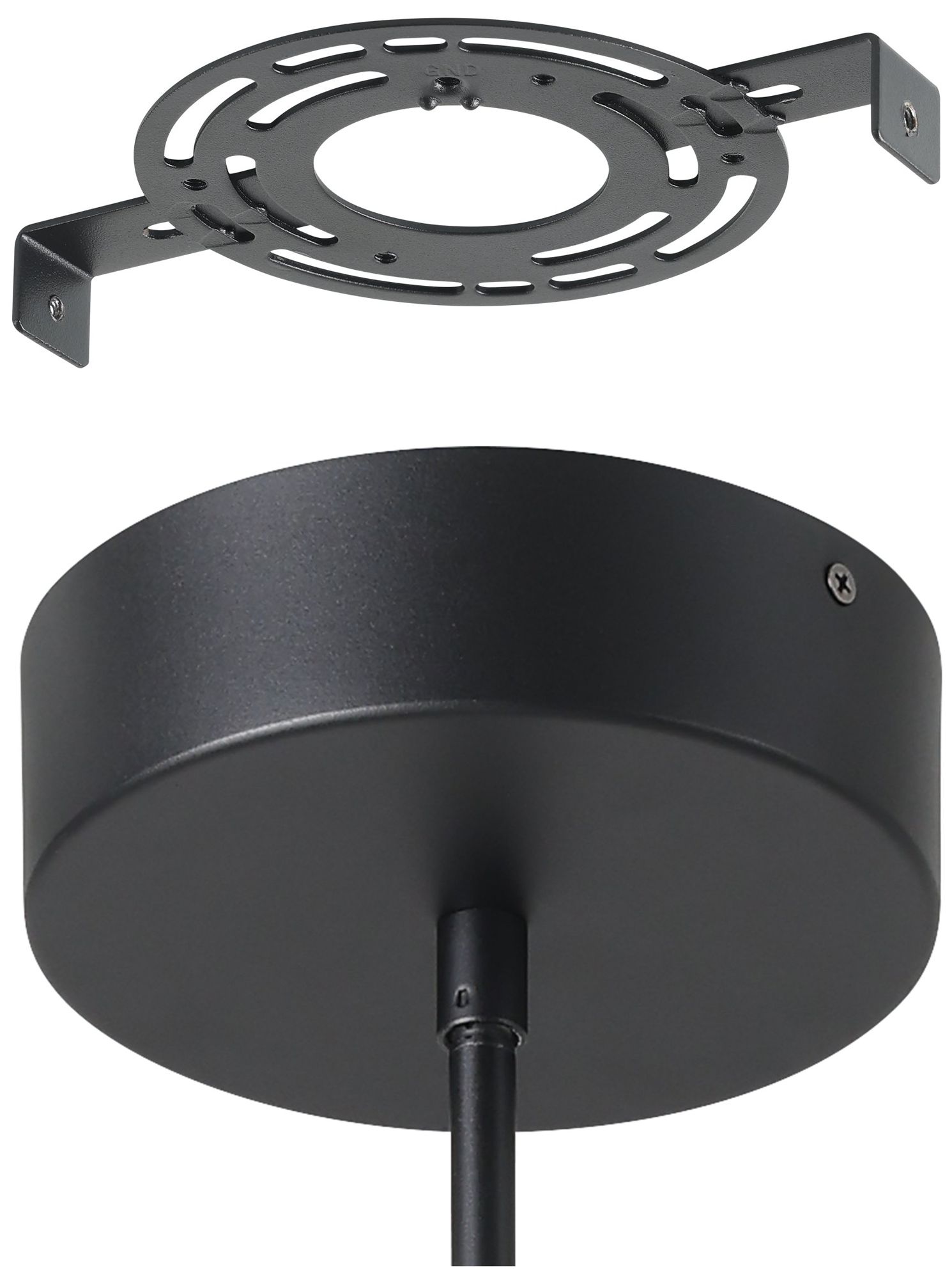 Image 6 Thesis Alfie 20" 3 Light Textured Black 3CCT LED Chandelier more views