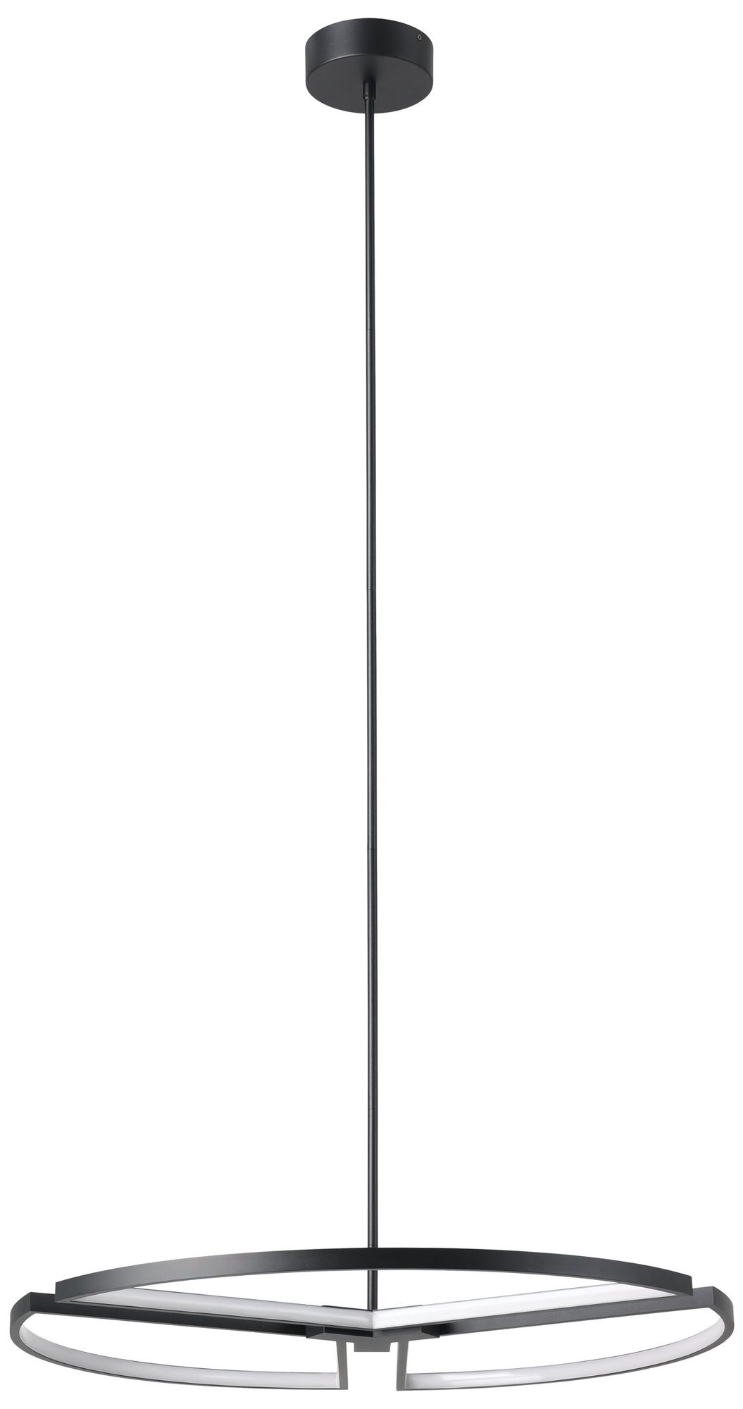 Image 3 Thesis Alfie 30" 3 Light Textured Black 3CCT LED Chandelier more views