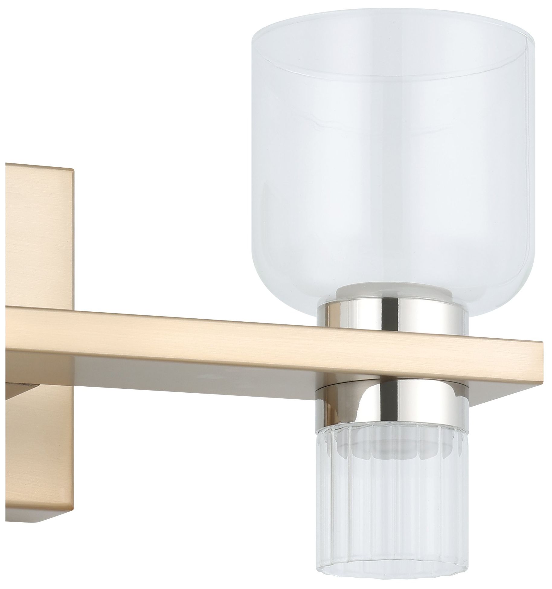 Image 5 Thesis Amelia 15" Champagne Gold and Polished Nickel 5CCT LED Vanity Light more views