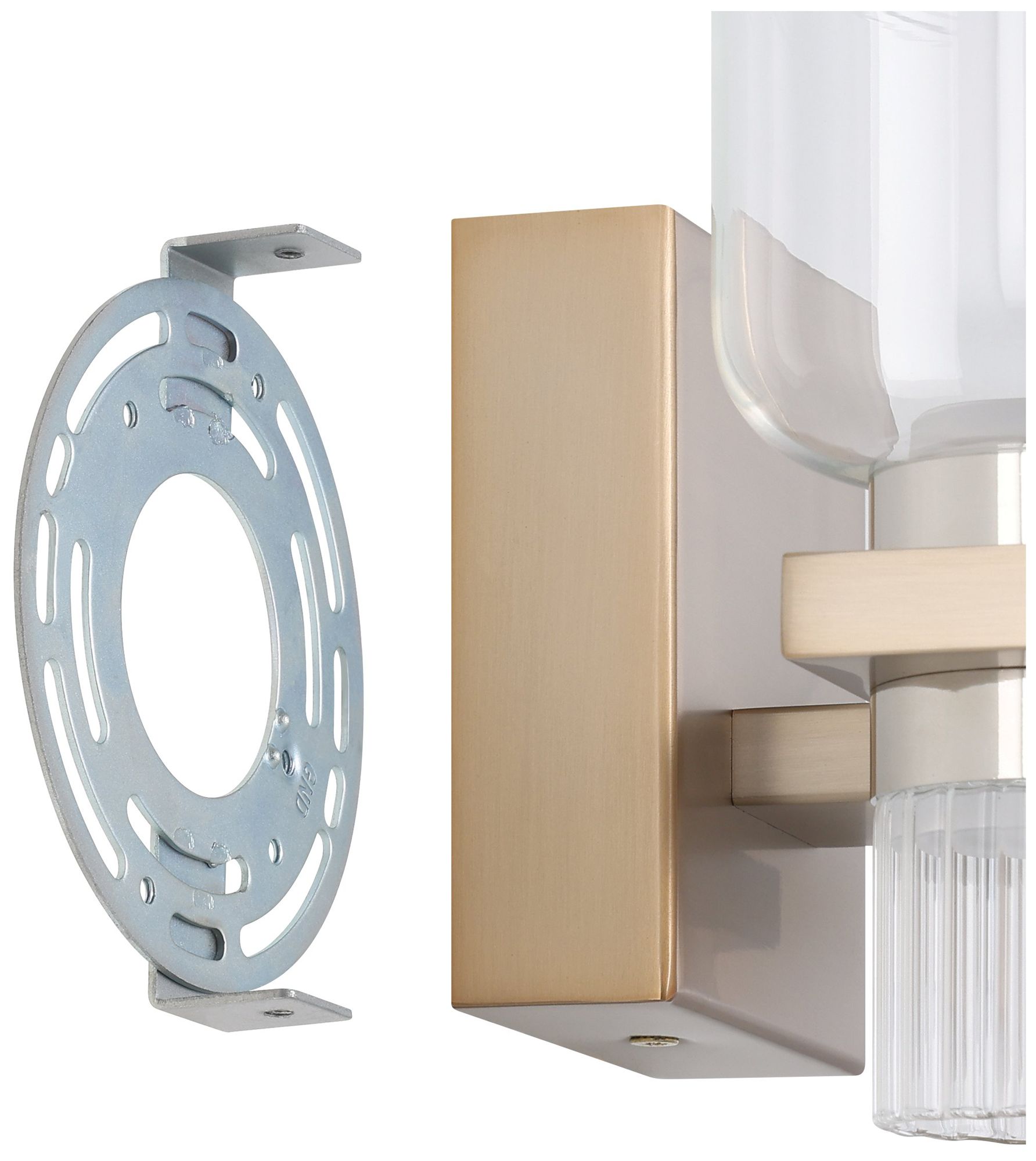 Image 6 Thesis Amelia 15" Champagne Gold and Polished Nickel 5CCT LED Vanity Light more views