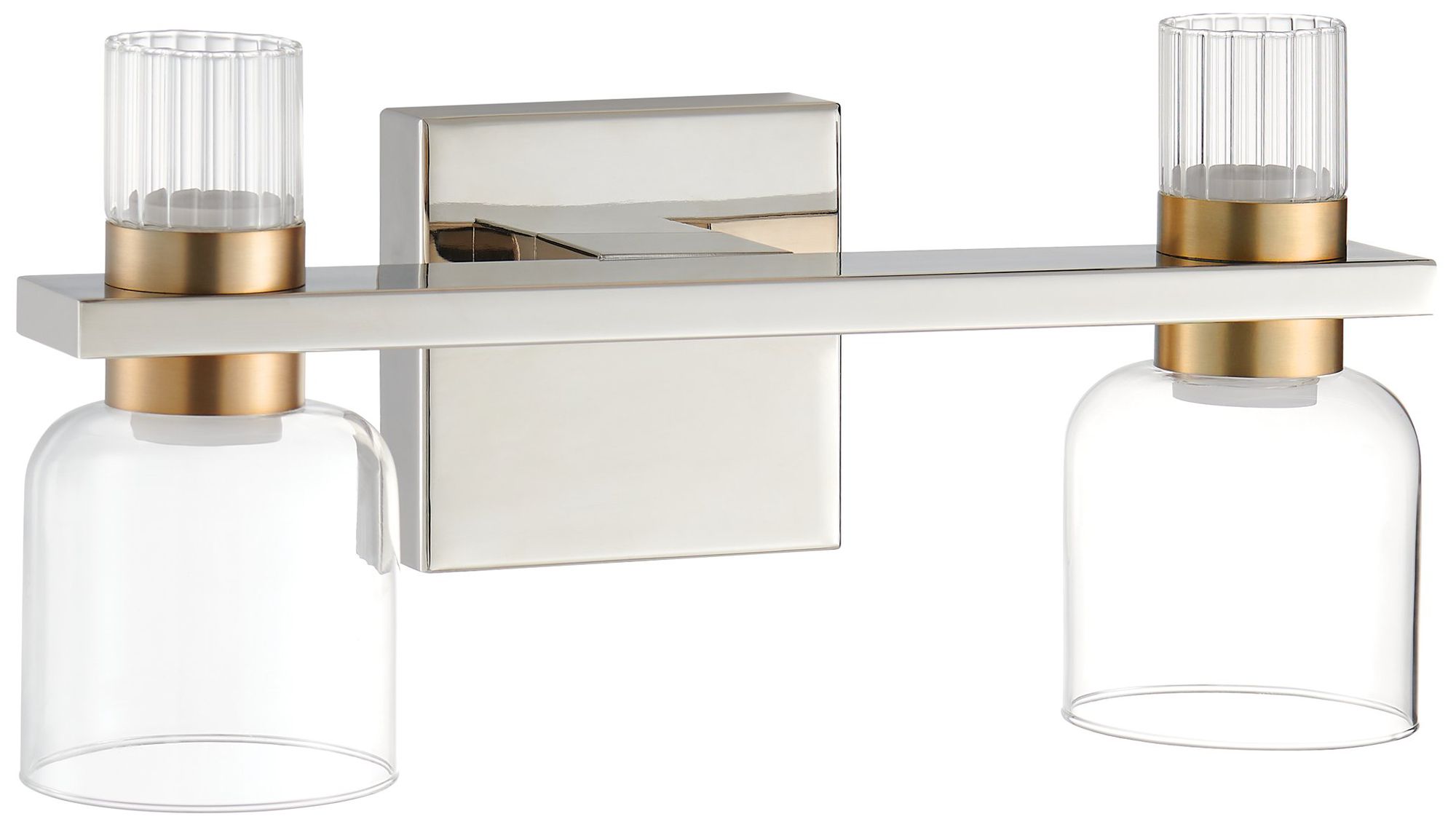 Image 3 Thesis Amelia 15" Polished Nickel and Champagne Gold 5CCT LED Vanity Light more views