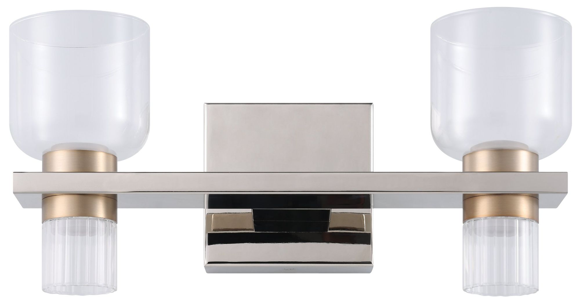 Image 4 Thesis Amelia 15" Polished Nickel and Champagne Gold 5CCT LED Vanity Light more views