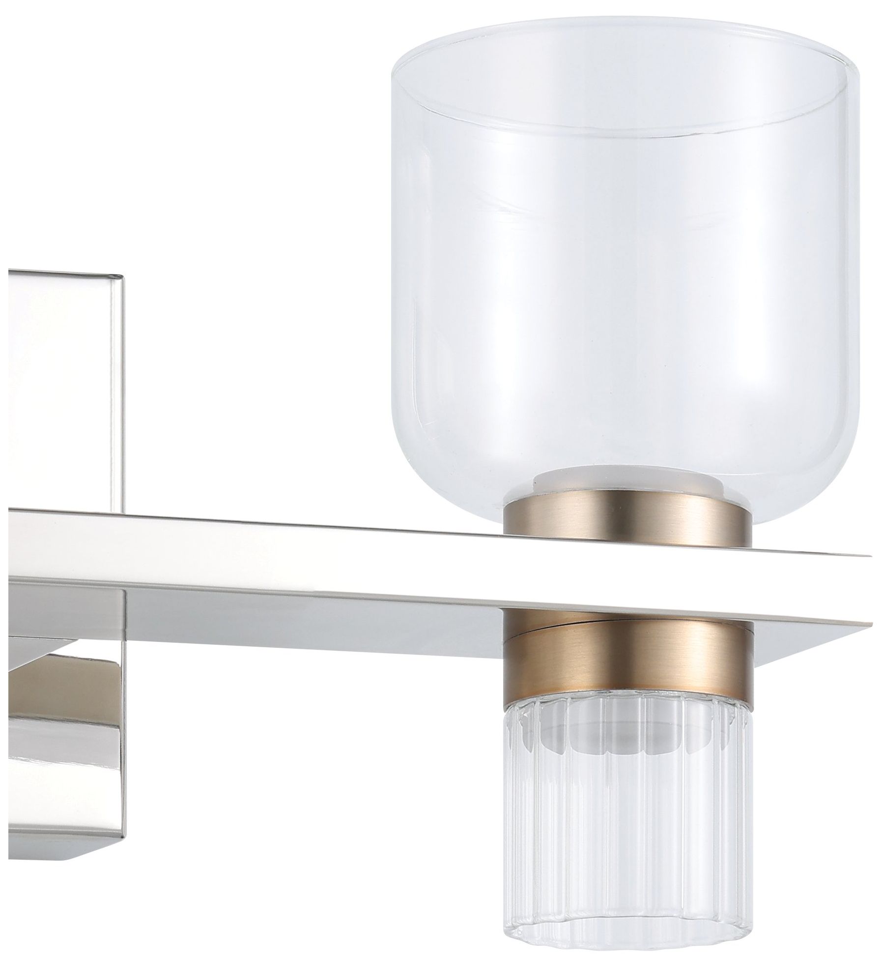 Image 5 Thesis Amelia 15" Polished Nickel and Champagne Gold 5CCT LED Vanity Light more views