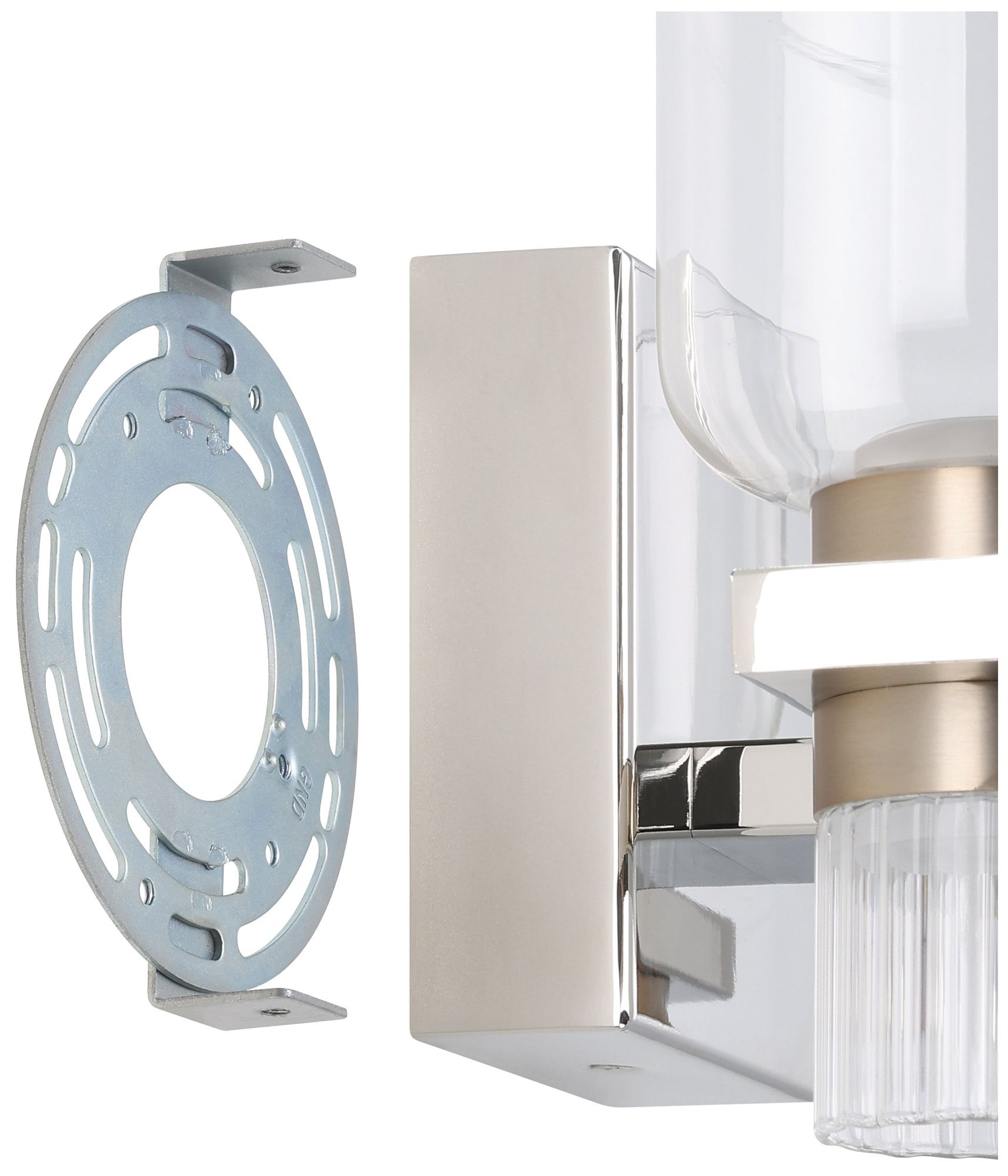 Image 6 Thesis Amelia 15" Polished Nickel and Champagne Gold 5CCT LED Vanity Light more views