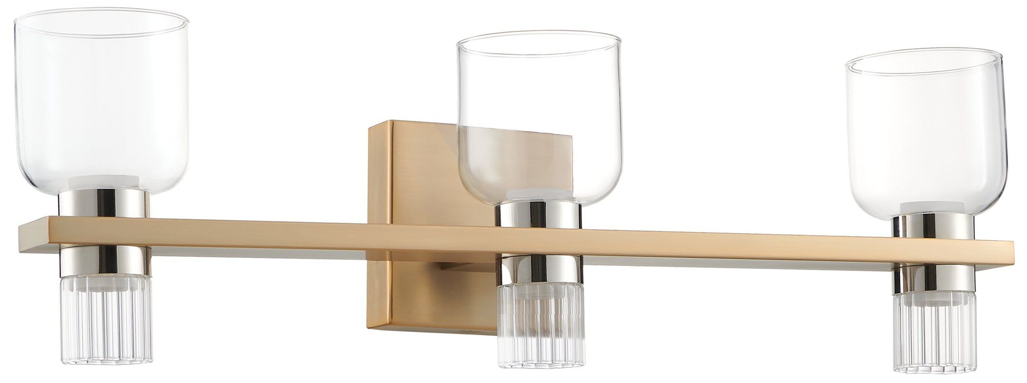 Thesis Amelia 24" Champagne Gold and Polished Nickel 5CCT LED Vanity Light
