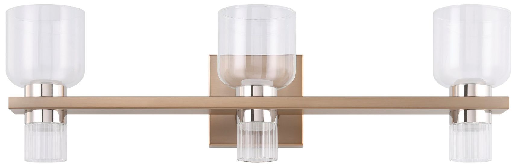 Image 4 Thesis Amelia 24" Champagne Gold and Polished Nickel 5CCT LED Vanity Light more views