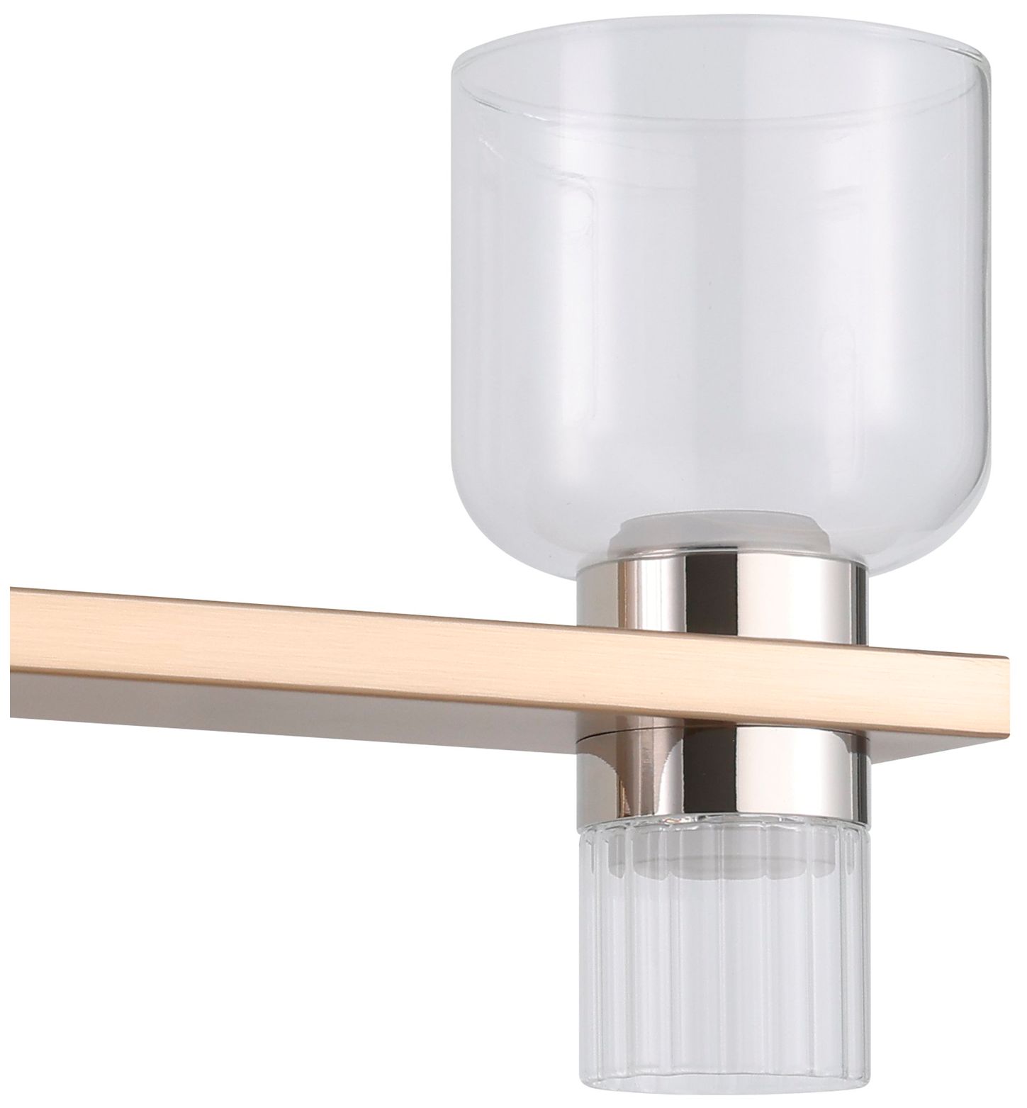 Image 5 Thesis Amelia 24" Champagne Gold and Polished Nickel 5CCT LED Vanity Light more views