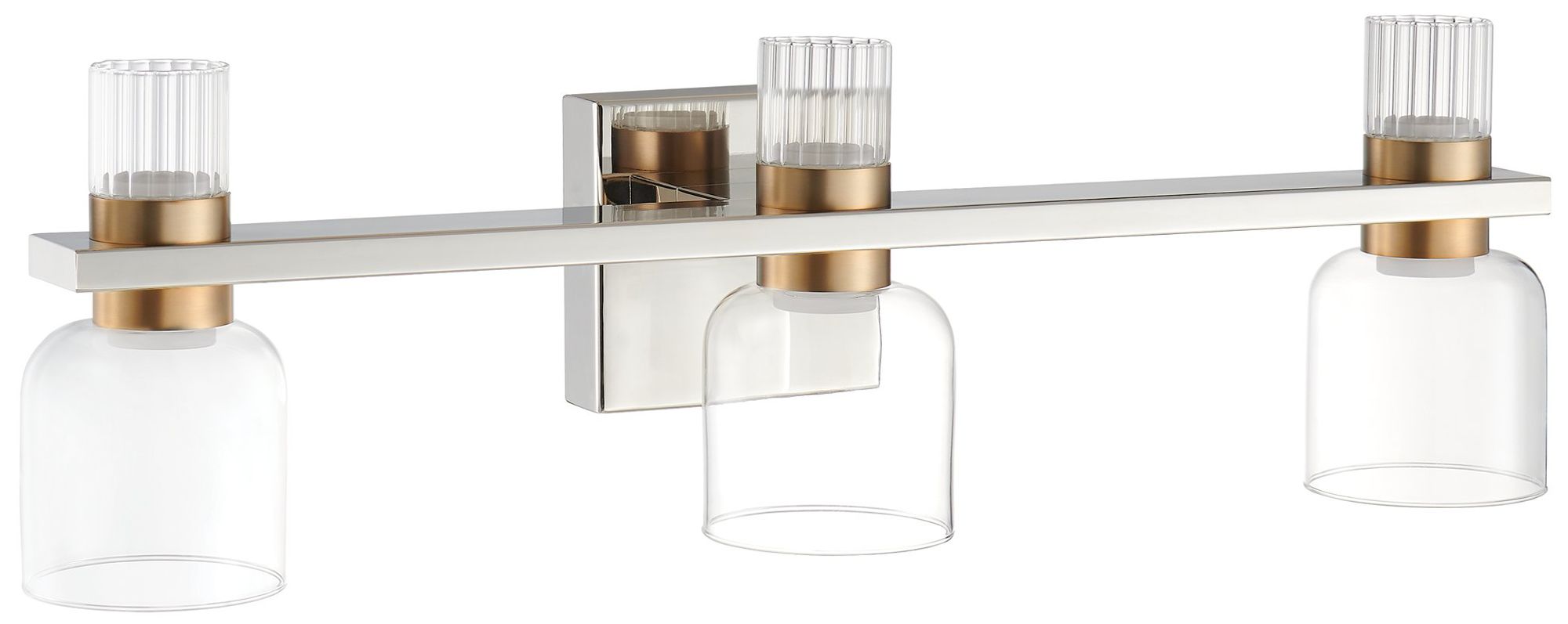 Image 3 Thesis Amelia 24" Polished Nickel and Champagne Gold 5CCT LED Vanity Light more views