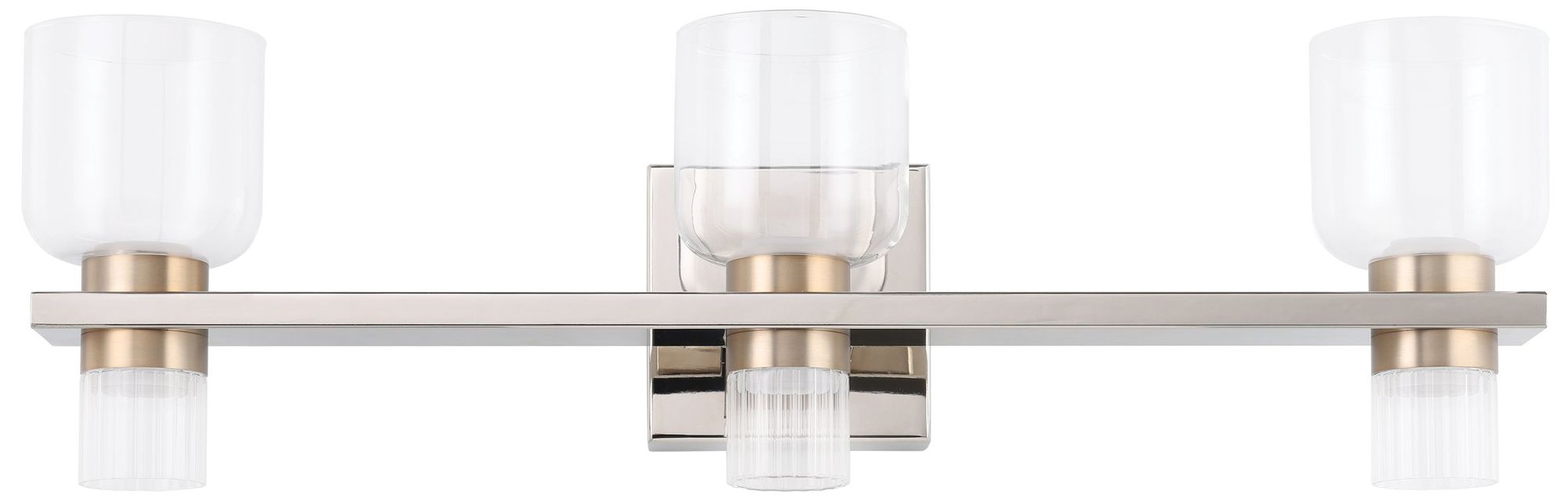 Image 4 Thesis Amelia 24" Polished Nickel and Champagne Gold 5CCT LED Vanity Light more views