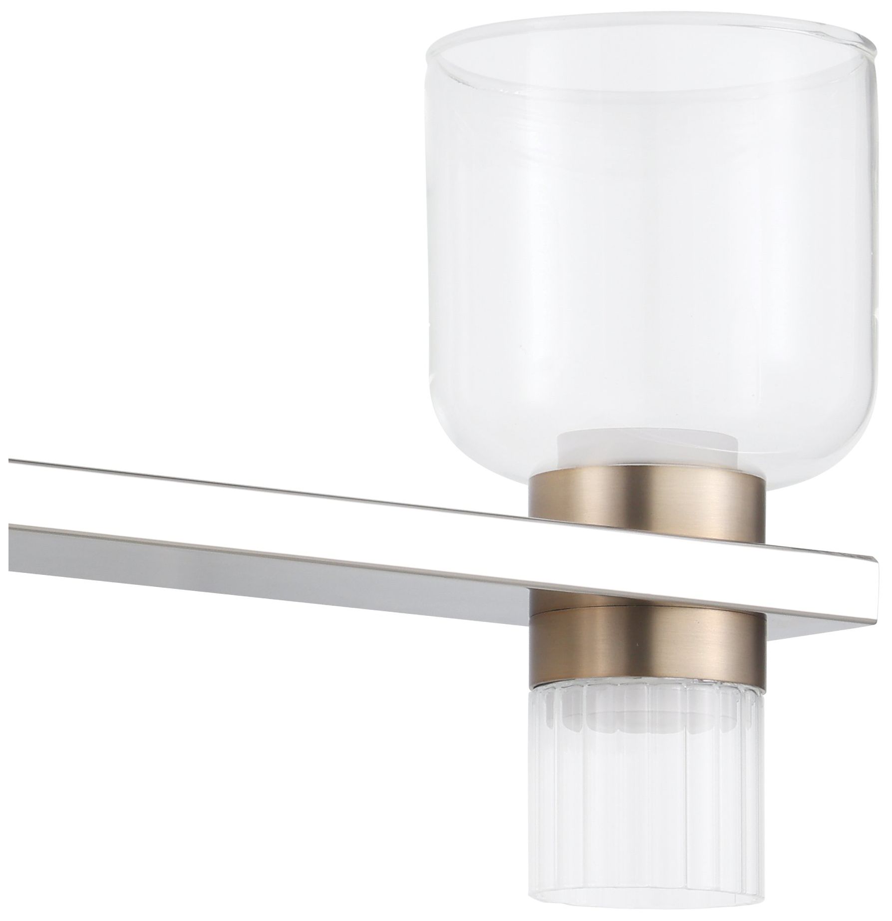 Image 5 Thesis Amelia 24" Polished Nickel and Champagne Gold 5CCT LED Vanity Light more views