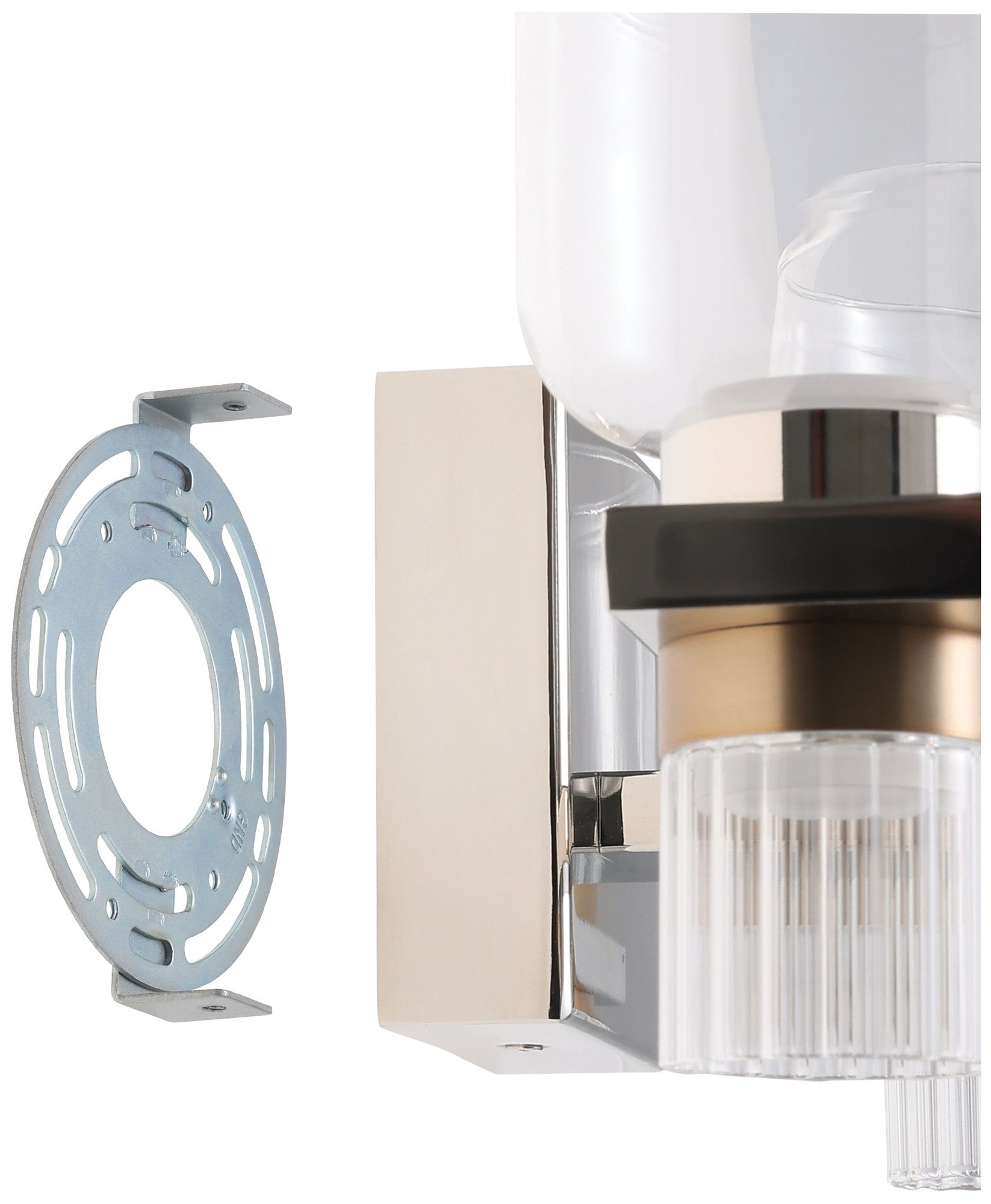 Image 6 Thesis Amelia 24" Polished Nickel and Champagne Gold 5CCT LED Vanity Light more views