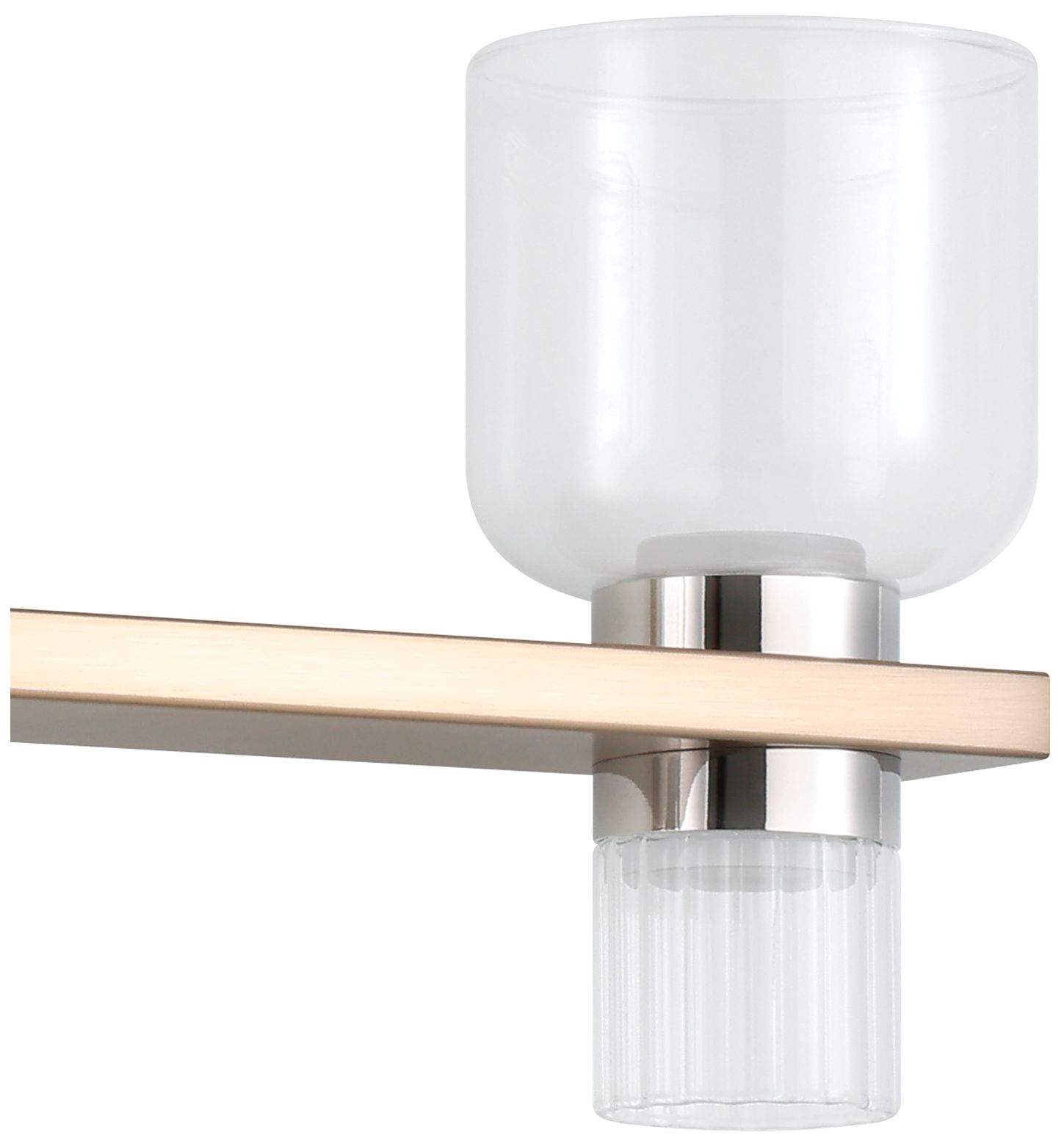 Image 5 Thesis Amelia 34" Champagne Gold and Polished Nickel 5CCT LED Vanity Light more views