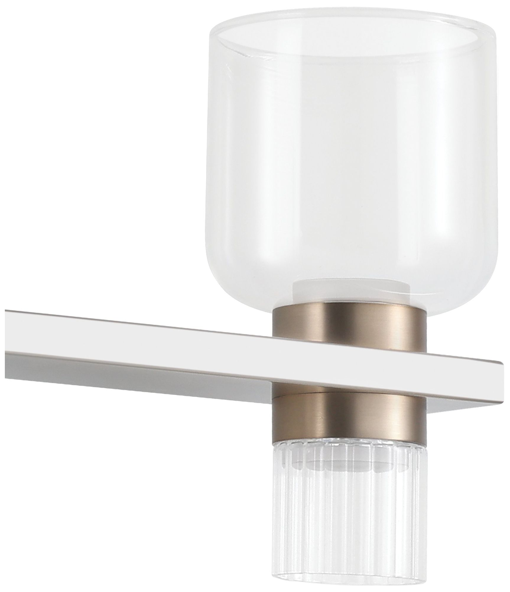 Image 5 Thesis Amelia 34" Polished Nickel and Champagne Gold 5CCT LED Vanity Light more views